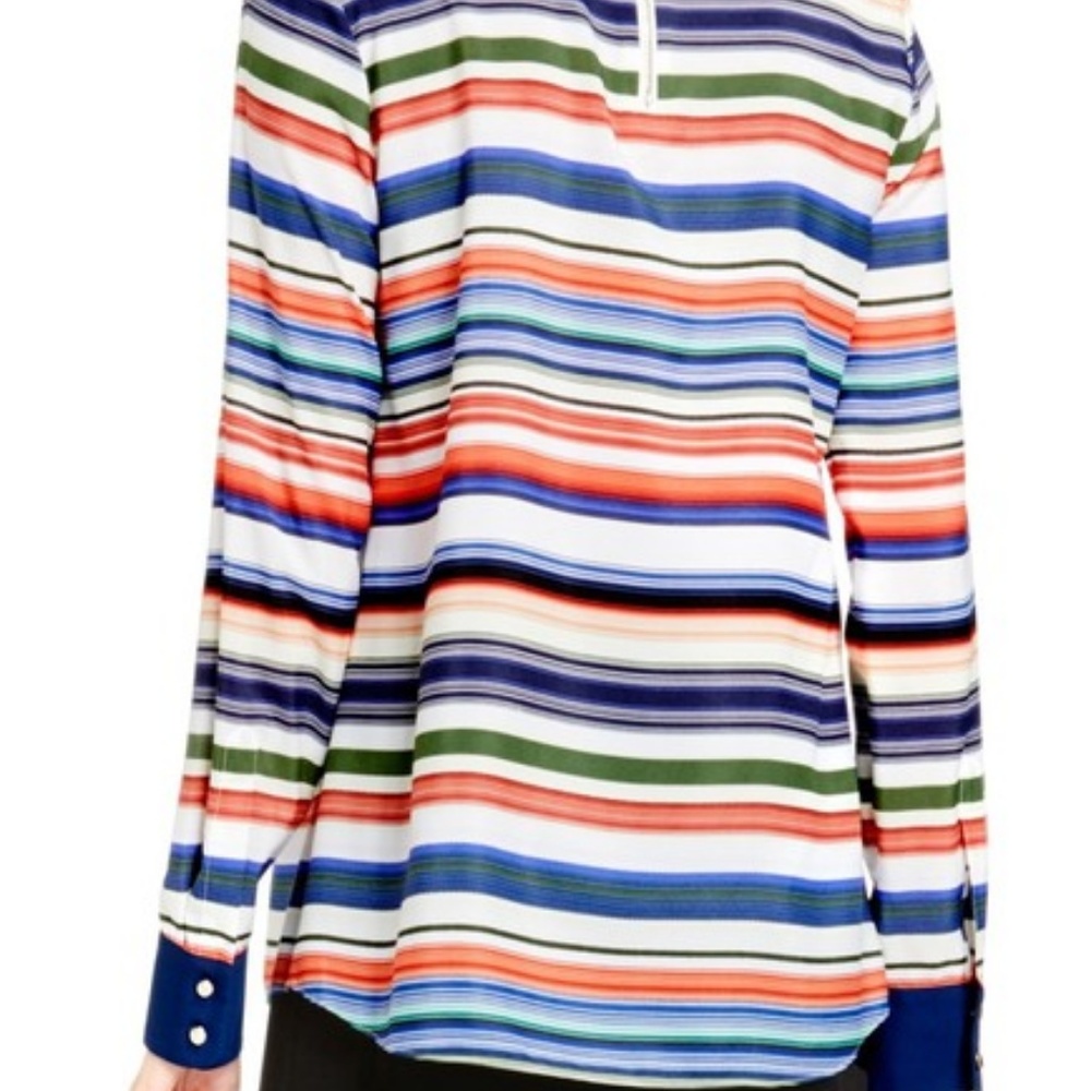 NWT Vince Camuto Striped Long Sleeve Top - Picture 2 of 4
